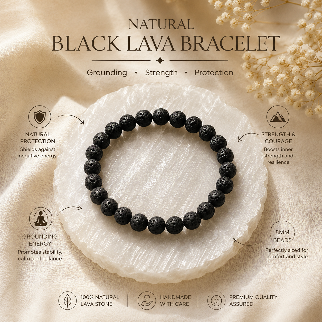 Black Lava Bracelet