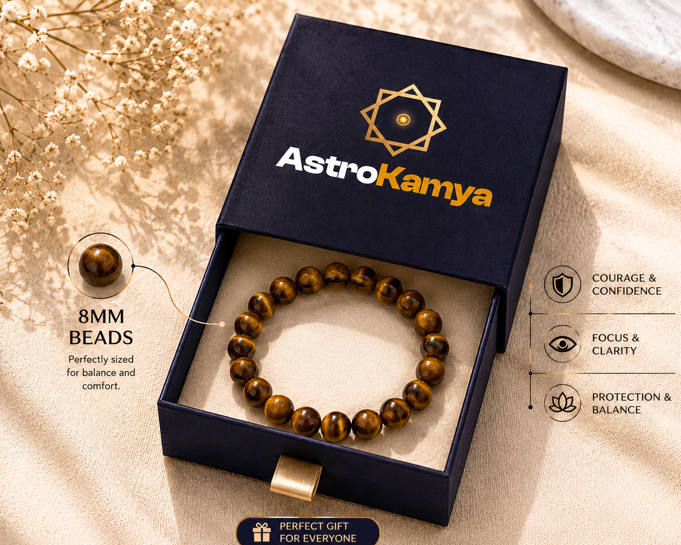 Natural Tiger Eye Bracelet