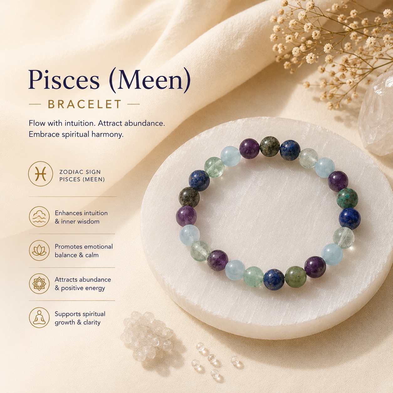 Pisces (Meen) Zodiac Bracelet
