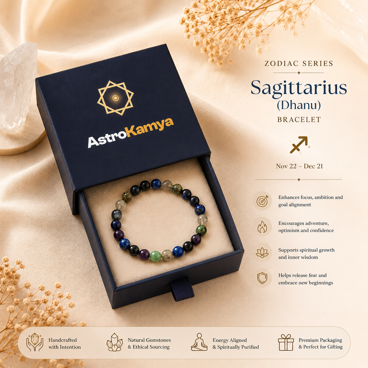 Sagittarius (Dhanu) Zodiac Bracelet