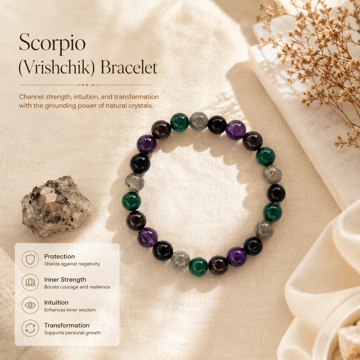 Scorpio (Vrishchik) Zodiac Bracelet